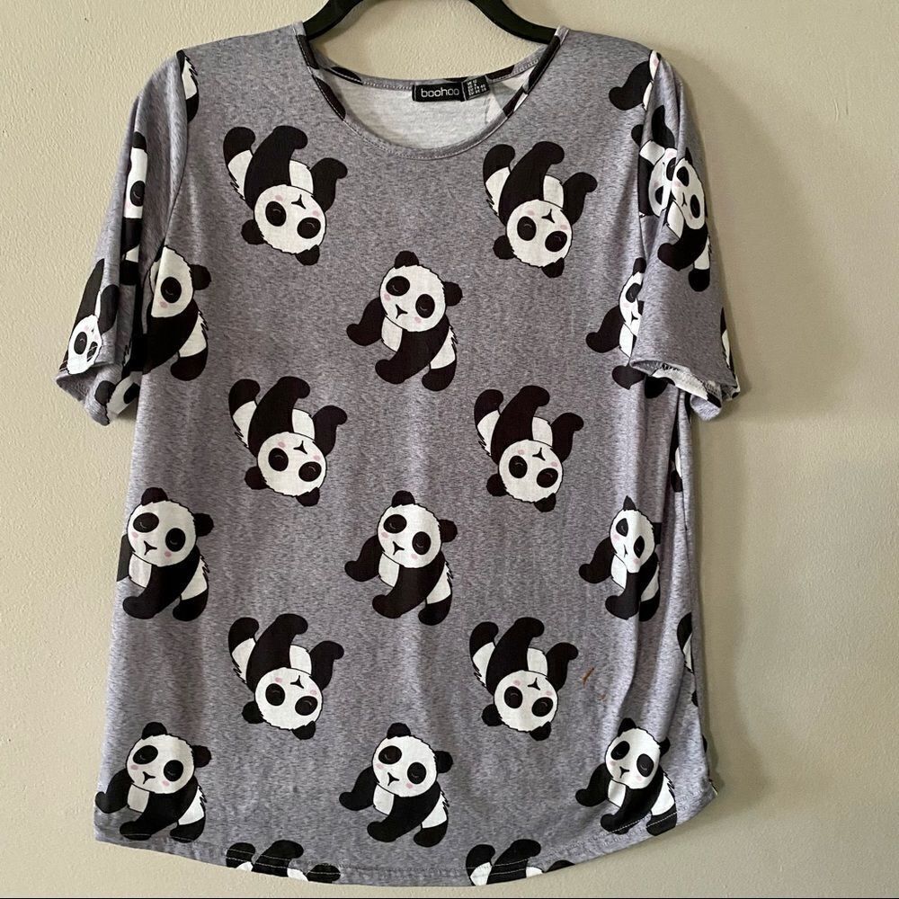 Boohoo panda maternity pajama top. Sz 8
